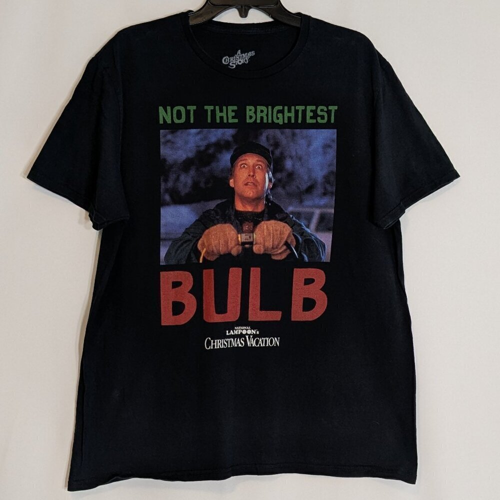 CHRISTMAS VACATION CHEVY CHASE, Black Short Sleeve Christmas T-Shirt; Size XL